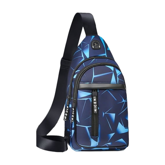Backpack With USB Charging Port 30 cm x 18 cm x 5 cm Sling Multi-Layer Travel Hiking Chest Shoulder Bag
