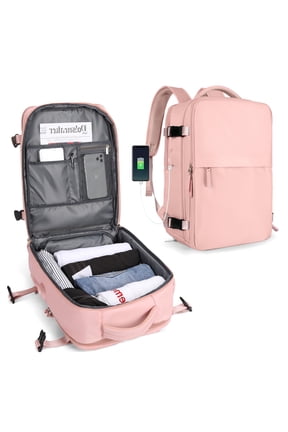 Backpack For Women Men Bag Watreproof Hiking Backpack College Laptop Backpack for Everydayon Airplane Essentials Carry on Backpack Flight Approved(Pink)