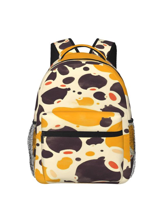 Backpack For Women Men Casual Daypack Water Resistant Laptop Bag With Padded Shoulder Straps Large Capacity For Work Travel Hiking Outdoor Activities Milk Cow Print Style Sienna_3
