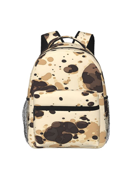 Backpack For Women Men Casual Daypack Water Resistant Laptop Bag With Padded Shoulder Straps Large Capacity For Work Travel Hiking Outdoor Activities Milk Cow Print Style Sienna_1