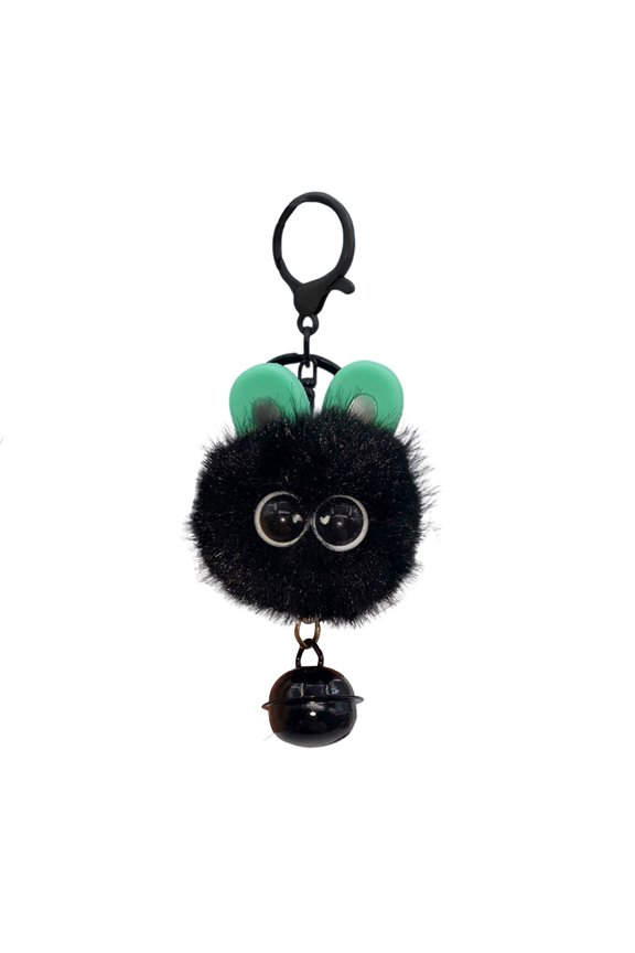 Backpack Zipper Pull Keychain Durable Polyester Charm Accessory for Keys and Bags Black