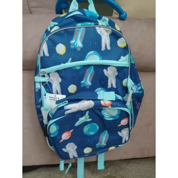 Backpack and Attachable Lunch Box Set (Space)