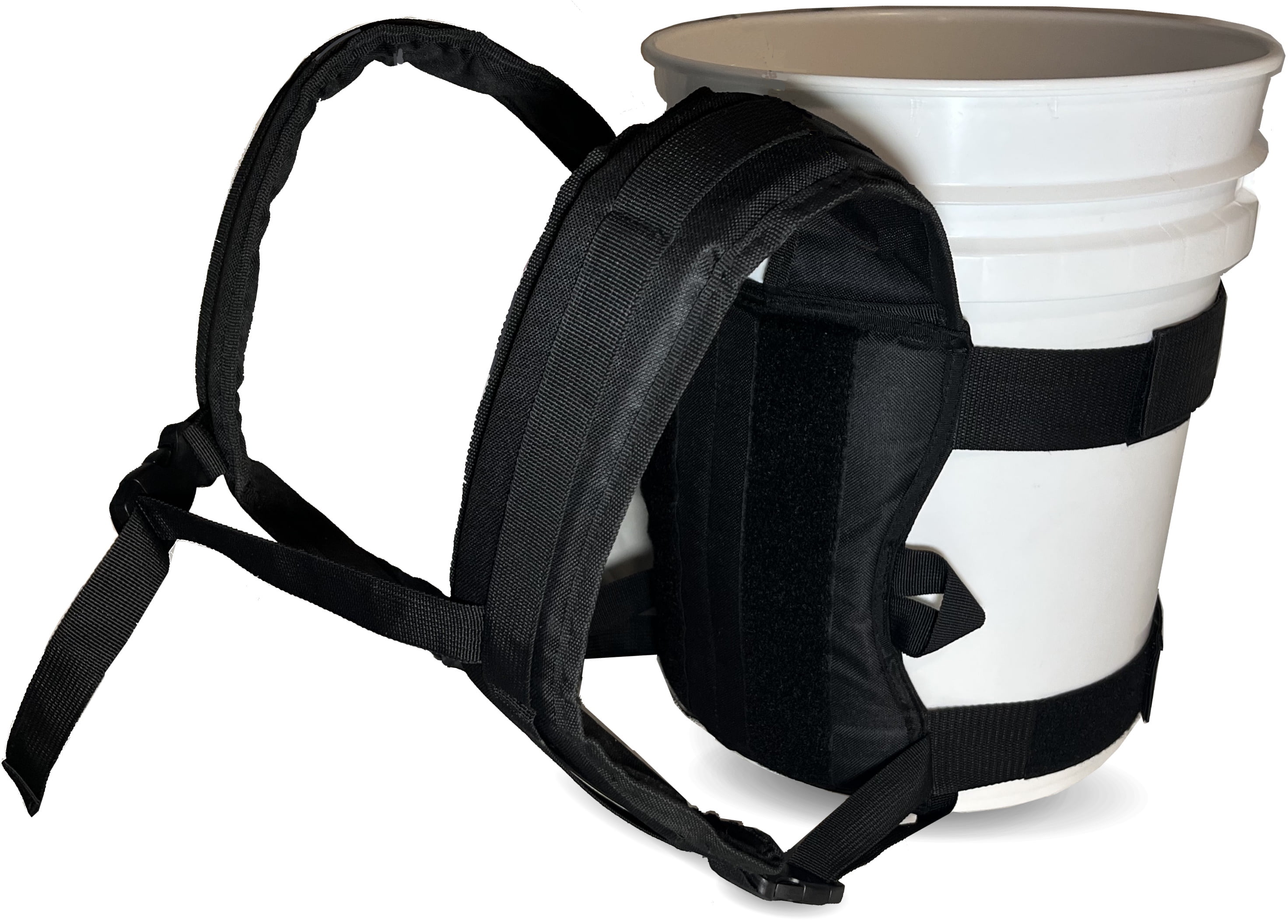 Backpack for 5 Gallon Buckets for Ice Fishing, Picking Apples and Sports  (black) 
