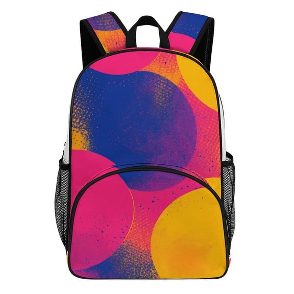 Backpack for Abstract Colorful Circle Art Bookbag Durable Student Teenager Sturdy Lightweight Waterproof