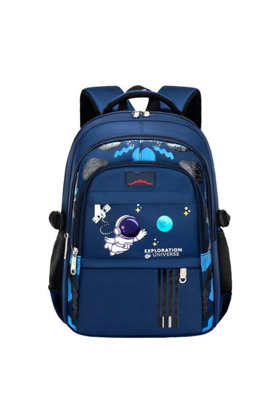 Backpack for Boys,Astronaut Large-Capacity School Backpack for Elementary Middle School(Navy Blue)