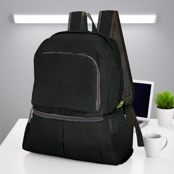 Backpack for Boys Foldable Durable Hiking Backpack Large Capacity Outdoor Sports Travel Daypack Black One Size