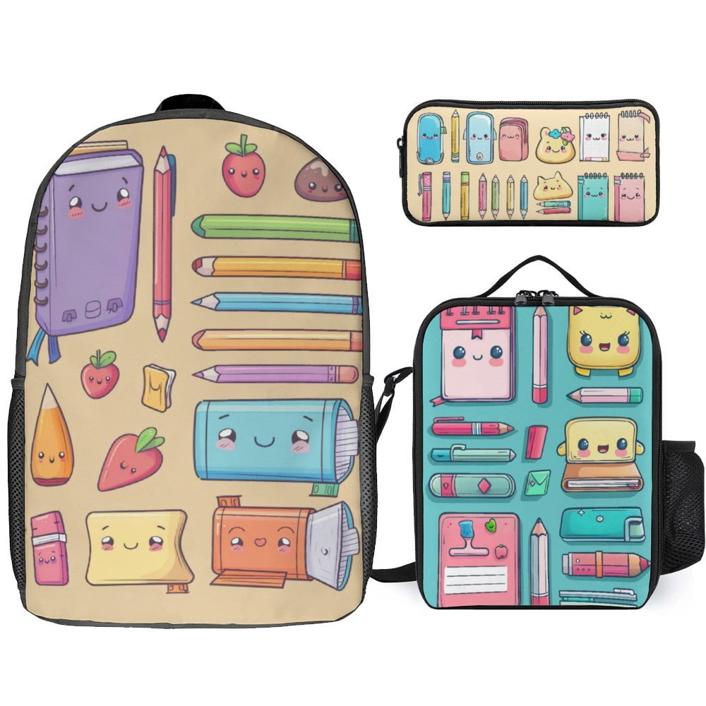Backpack for Boys, Kids 3 Piece School Backpack Set with Lunch Box ...