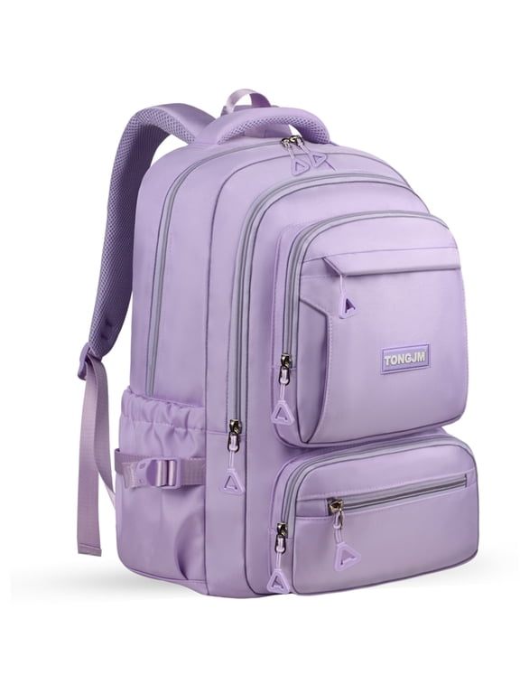 School Backpack, Large Capacity Bookbag for 15.6inch Laptop, Water Resistant Bookbag for School Travel Work, Casual Daypack for Men Women Teens