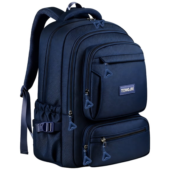 TONGJM School Backpack, Large Capacity Bookbag for 15.6inch Laptop, WaterResistant Bookbag for School Travel Work, Casual Daypack for Men Women Teens