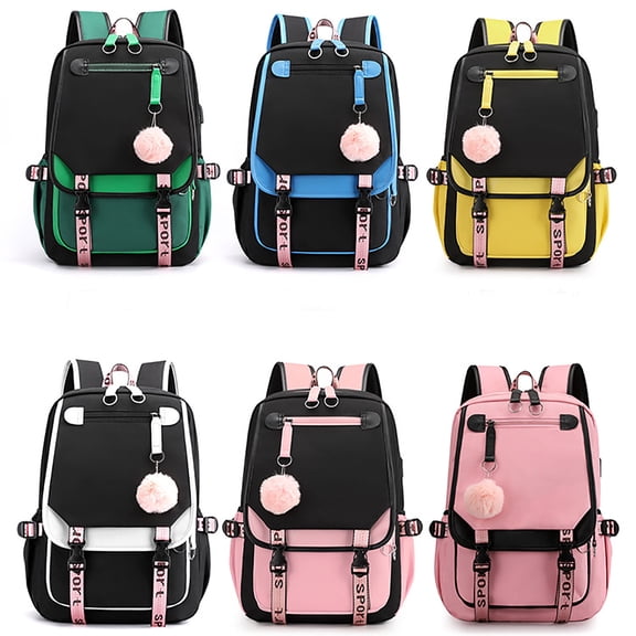 Backpack for Cute School Bag College Middle High Elementary School Backpack with USB Charging Port