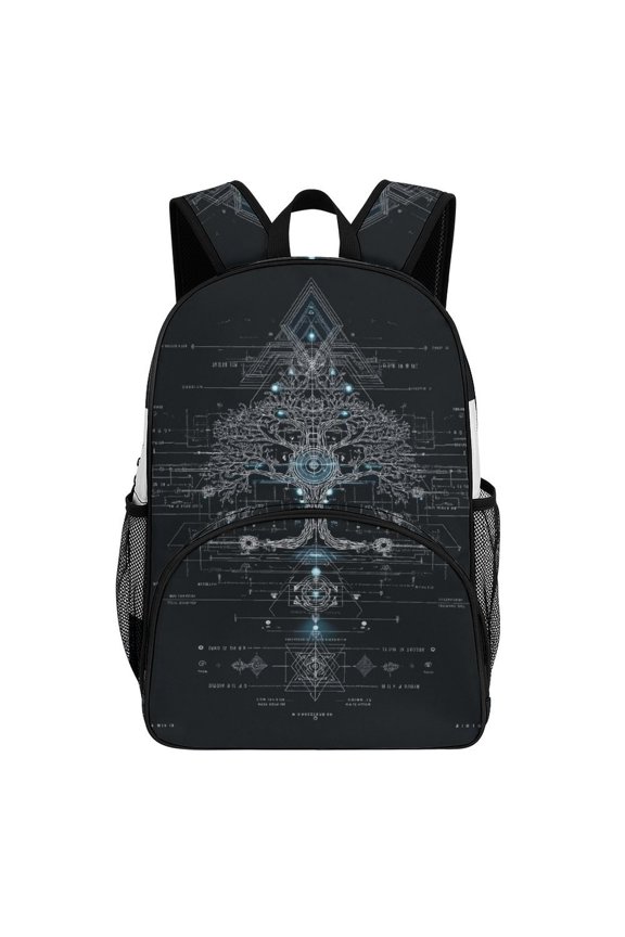 Backpack for Digital Tree of Life Network Code Bookbag Durable Student Teenager Sturdy Lightweight Waterproof