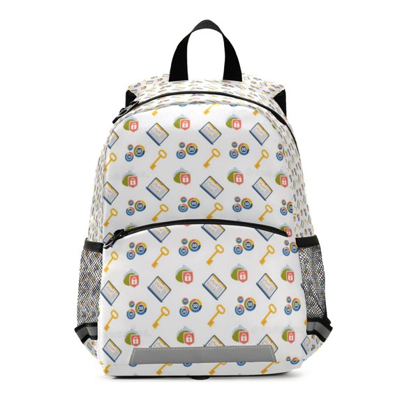 Backpack for Digital security key pattern design Bookbag Durable Student Teenager Sturdy Lightweight Waterproof