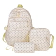 thumbnail image 1 of Backpack for Girls 3PCS Polka Dots School Backpacks with Lunch Box Pencil Case Kids Backpack for Elementary Travel Backpack, 1 of 5