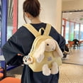 thumbnail image 1 of Backpack for Girls Detachable Bunny Plush Backpack Casual Everyday Stylish Daypack with Toy Yellow One Size, 1 of 3