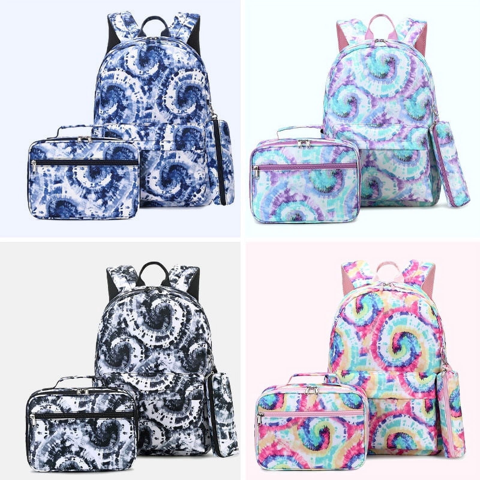 3Pcs Cute Backpack Bags Set with Lunch Box Pencil Bag Daypack Bookbags ...