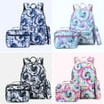 thumbnail image 1 of 3Pcs Cute Backpack Bags Set with Lunch Box Pencil Bag Daypack Bookbags (Tie Dye Pink), 1 of 7