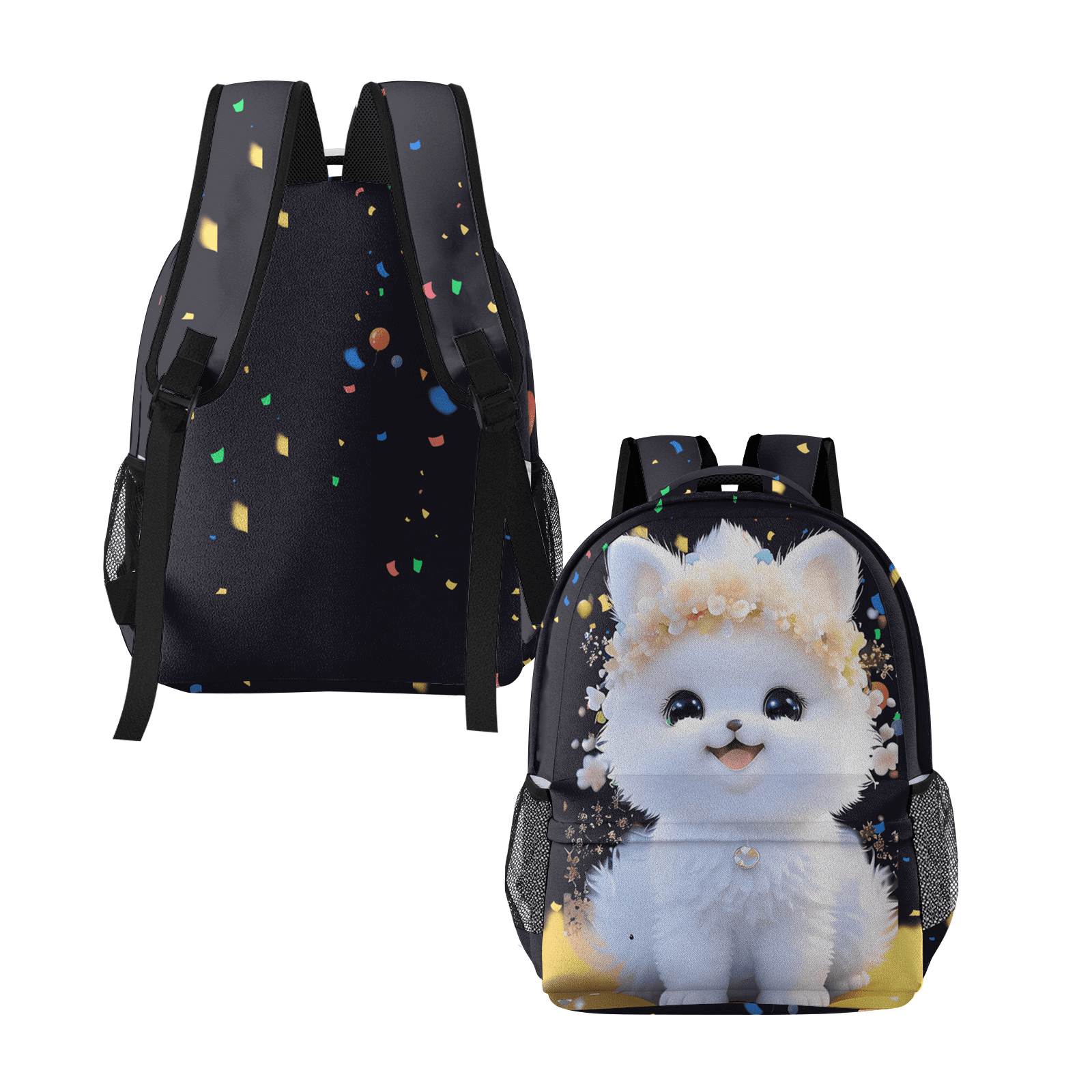 LOIDOU Kids Backpack Set With Lunch Box - Truck Print, 15" H, For Preschool & Kindergarten (Green, Medium)