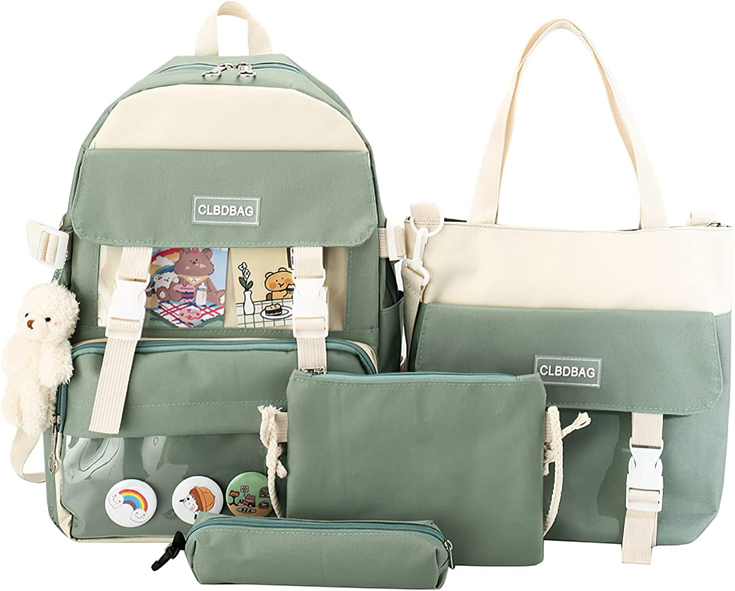 Backpack for Girls Teens Bookbag Set Laptop Backpack Shoulder bag with