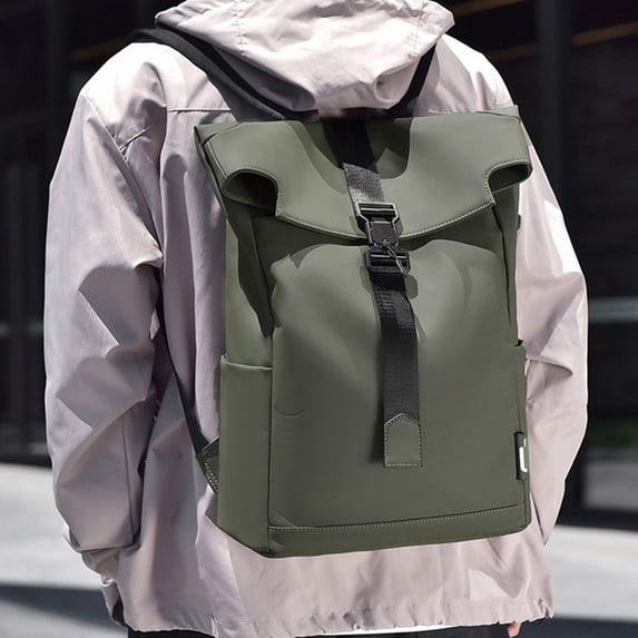 Backpack for Men Casual Travel Backpack Lightweight Water Resistant Laptop Daypack for Commuting Hiking Green One Size