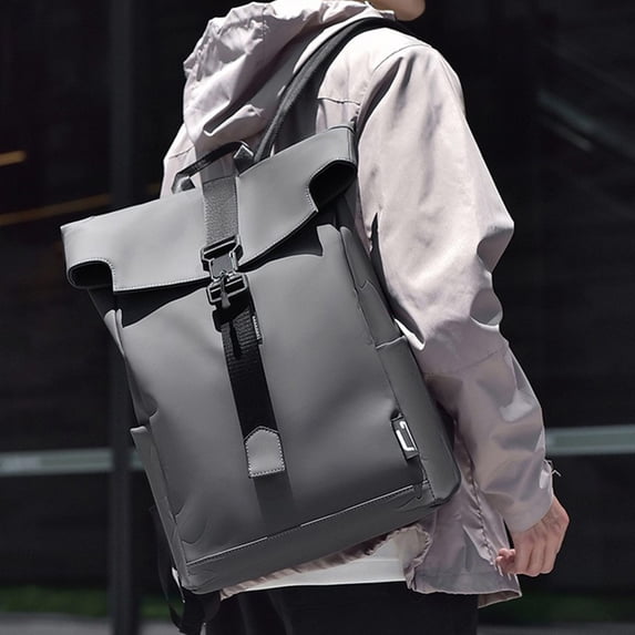 Backpack for Men Casual Travel Backpack Lightweight Water Resistant Laptop Daypack for Commuting Hiking Grey One Size