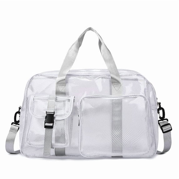 Backpack for Men Clear Gym Beach Transparent Tote Backpack Large Capacity Travel Daypack Grey One Size