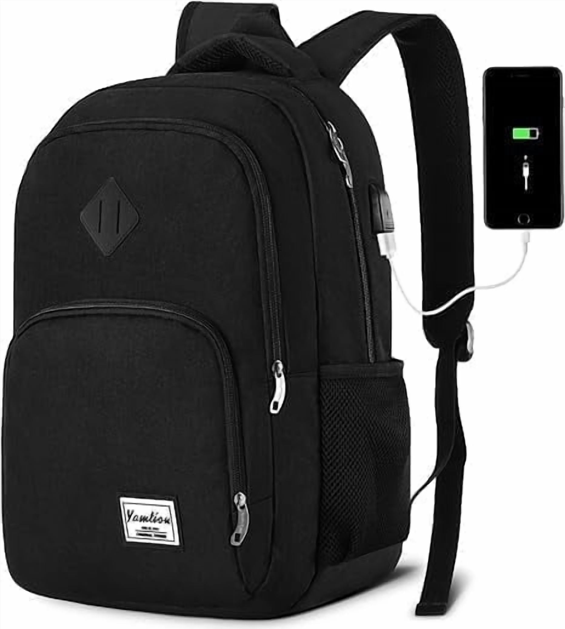 Backpack for Men and Women,School Backpack for Teens,15.6 inch Laptop Bookbag with USB Charging port for Business Work College Travel