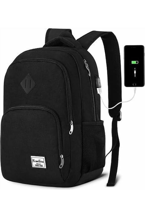 Backpack for Men and Women,School Backpack for Teens,15.6 inch Laptop Bookbag with USB Charging port for Business Work College Travel