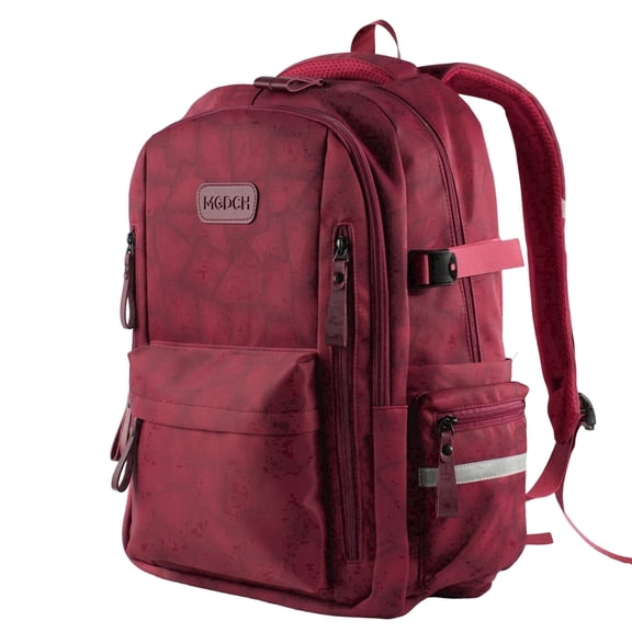 Forest Myth Travel Backpack for Men and Women, Water Resistant College Bookbag, Lightweight School Carry On Back Pack, ,Large Size,Wine Red