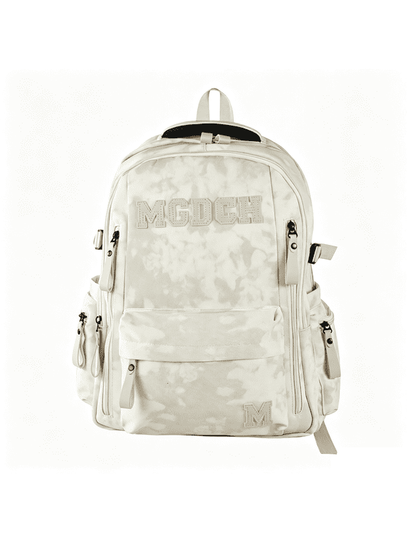 Backpack for Men and Women,Water Resistant College School Bag,Lightweight Travel Backpack,Large Size,Creamy White