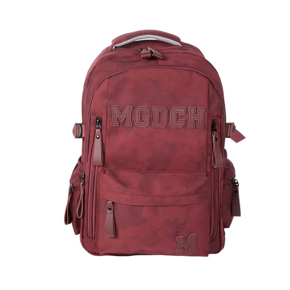 Forest Myth Backpack for Men and Women, Water Resistant College School Bag, Lightweight Travel Backpack,Small Size, Wine Red