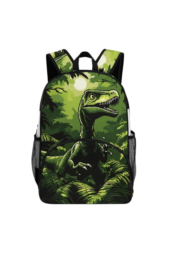 Backpack for Raptor Lurking Jungle Moonlit Night Bookbag Durable Student Teenager Sturdy Lightweight Waterproof