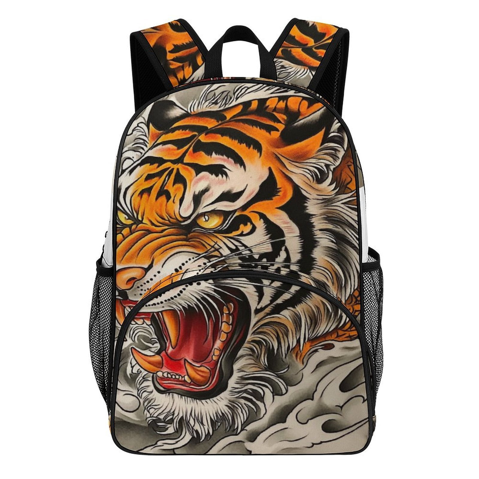 Backpack for Roaring Tiger Japanese Art Design Bookbag Durable Student Teenager Sturdy Lightweight Waterproof
