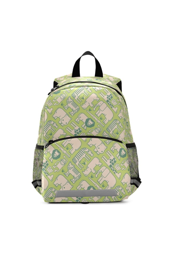 Backpack for Safari animals green pattern Bookbag Durable Student Teenager Sturdy Lightweight Waterproof