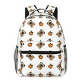 Backpack for School, College, and Travel, Cute French Bulldog Orange