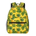 Backpack for School, College, and Travel, Cute Pineapple Green Leaves
