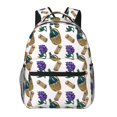 Backpack for School, College, and Travel, Wine grape Print No.J927