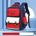 thumbnail image 1 of Backpack for School Lightweight Durable British Style Large Capacity Bookbag with Adjustable Padded Straps(Red), 1 of 6