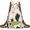 thumbnail image 1 of Backpack for Women, Boho Crossbody Sling Bags for Women with Cute Hand-woven Pattern Mini and Small Backpack (Flower), 1 of 6