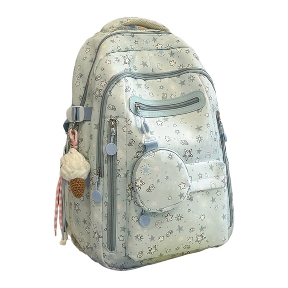 Backpack for Women Boys Girls Bookbag with Mini Pouch, Multi-Zipper School Daypacks for Students Back to School