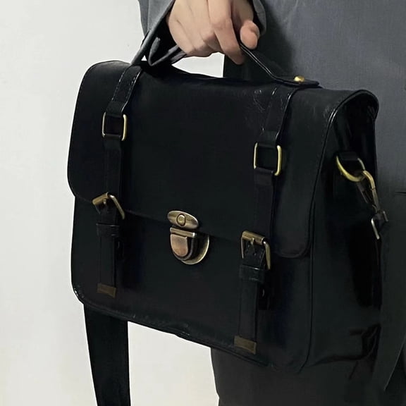 Backpack for Women Student Backpack Autumn Winter Buckle Mailman Bag College Class Bag Fashion Commuting Briefcase Crossbody Travel Bag