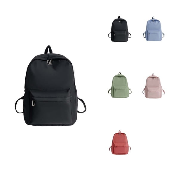 Backpack for Women Large Capacity Waterproof Nylon Versatile Travel Bag for Daily Commute Business Casual Lightweight Durable Black