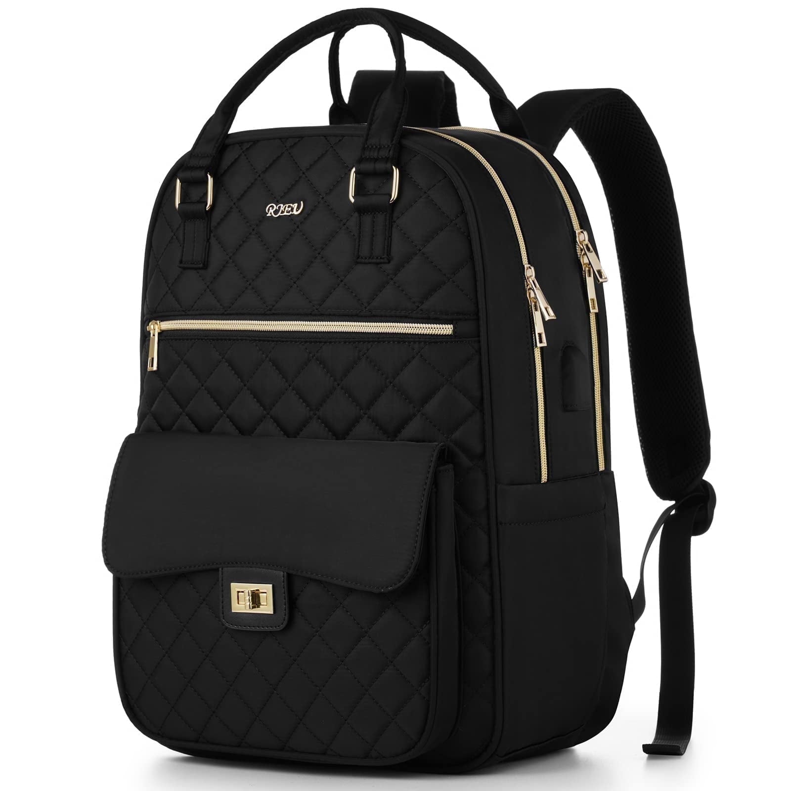 Backpack for Women fits 15.6inch Laptop，Travel Laptop Backpack，Black