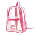 thumbnail image 1 of Backpack for Womens Xhshgfbi,Clear Transparent Backpack See Through Bookbag For School Sports Stadium Pink Bag, 1 of 2