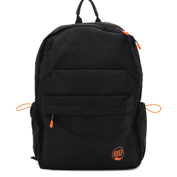 Black Dune Unisex Laptop USB Pockets Backpack, Black and Silver