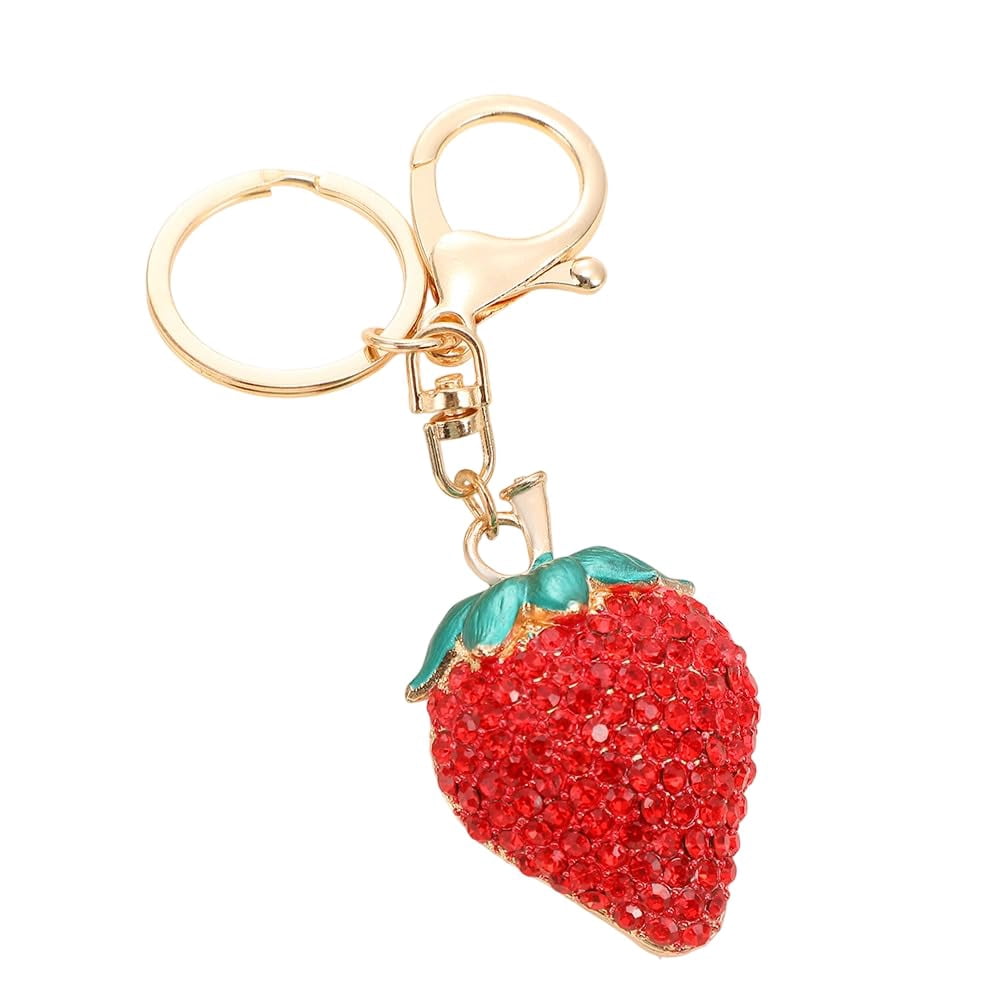 Backpack keychain,Strawberry style keychain,Cute keychain for women’s ...
