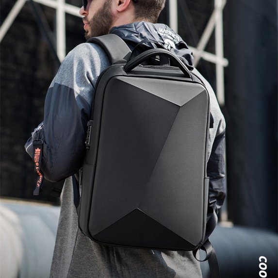 Backpack men's business casual code lock,Black