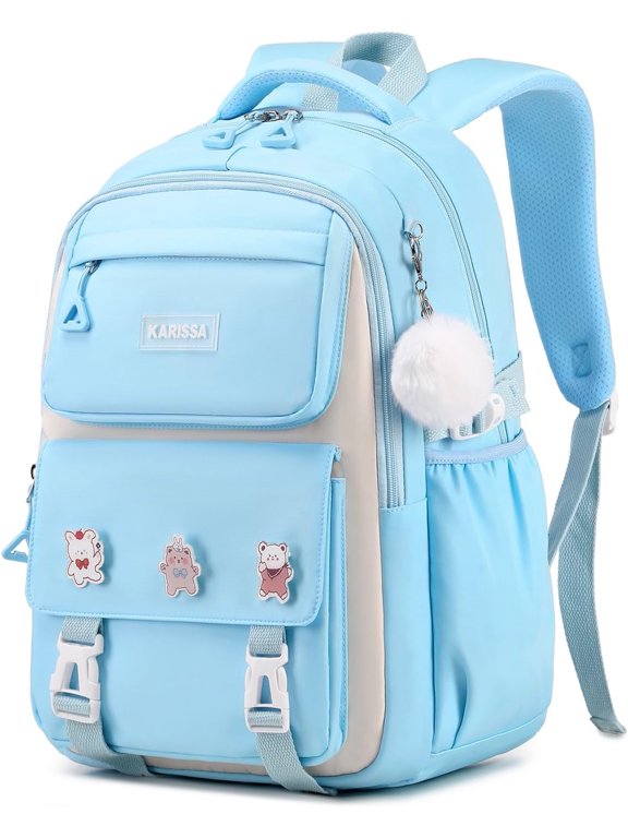Backpack with Anti-theft Back Pocket, Lightweight School Bookpack, Watrer Resistant, Bookbag for Elementary Primary School, Pink