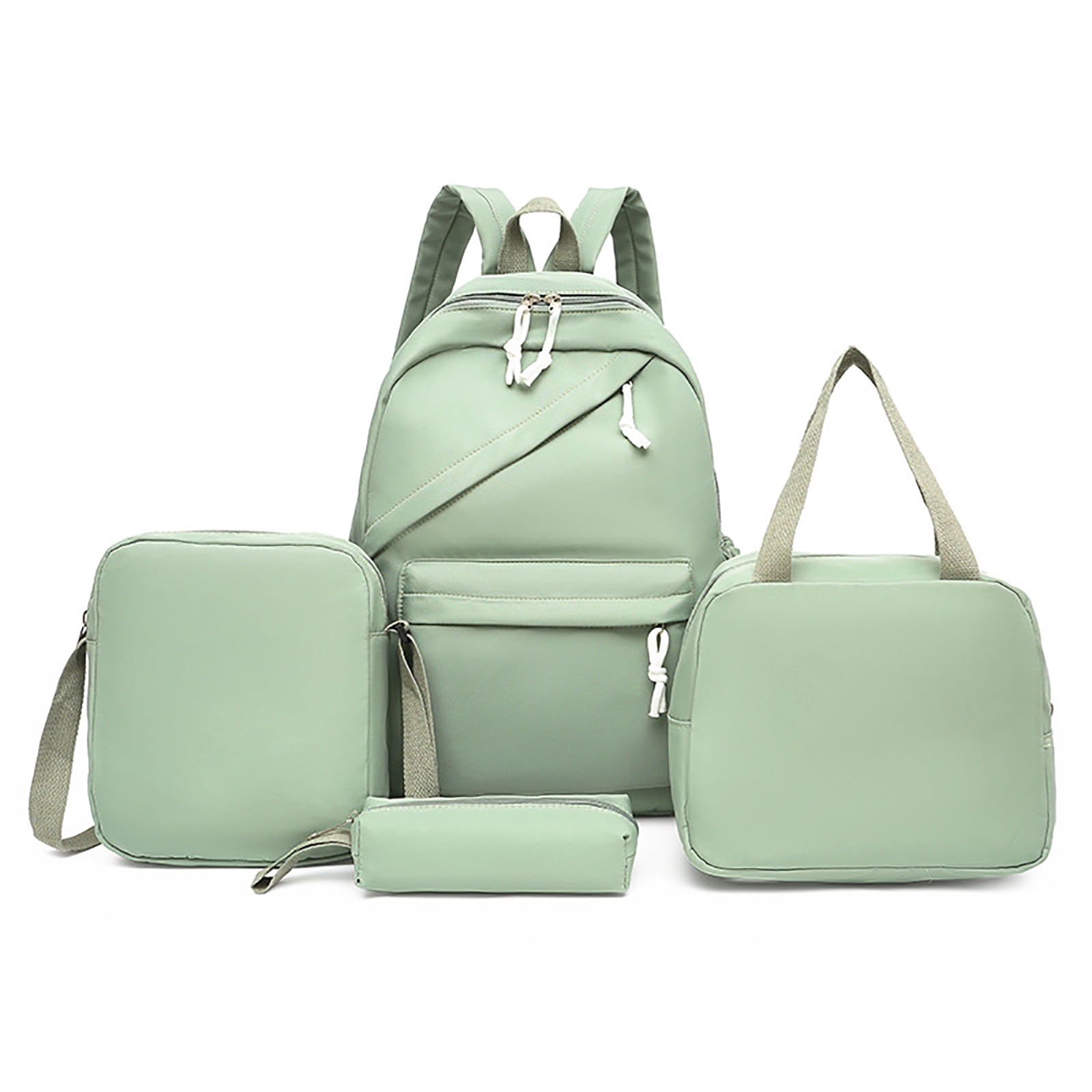 Backpack with Lunch Box Set,4PCS Aesthetic Bookbag Pure Color ...