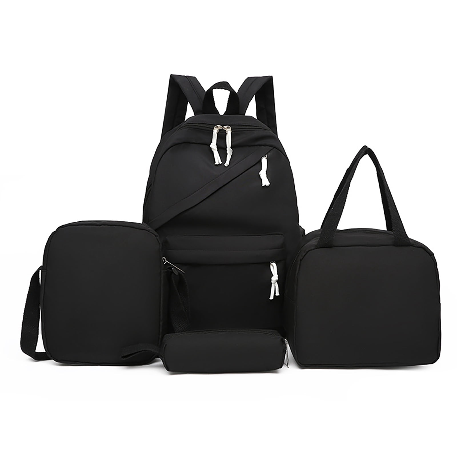 Backpack with Lunch Box Set,4PCS Aesthetic Bookbag Pure Color ...