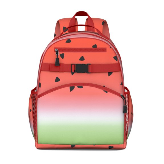 Backpack with Summer Aesthetic Design, With Buckle Waterproof School Bag, Spacious Storage, Ideal School Season Gift